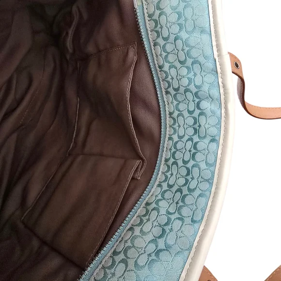 Coach Signature Colorful Patchwork Tote Bag Y2K Pastel - Picture 6 of 11